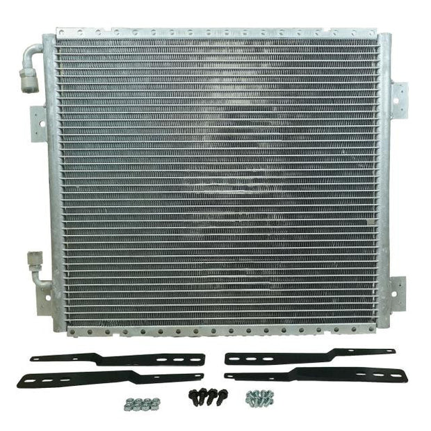 Universal Vertical SuperFlow® Unpainted Condenser with Brackets, NO 8 fitting at Top, NO 6 at Bottom