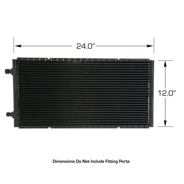 Horizontal SuperFlow® Condenser with Brackets, 12 IN. Tall x 24 IN. Wide x .83 IN. Thick
