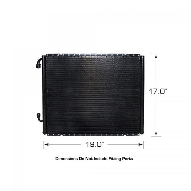 Universal Vertical SuperFlow® Painted Condenser with Brackets, NO 8 Fitting at top, NO 6 Fitting at bottom