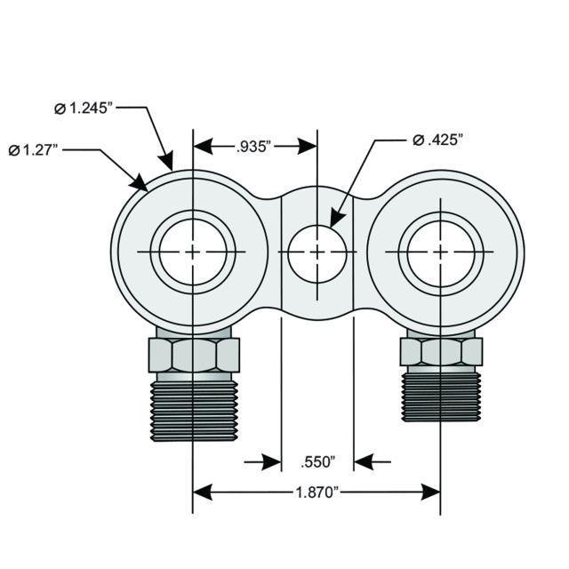 GM Vertical Compressor Rear Adapter Block Flat Face