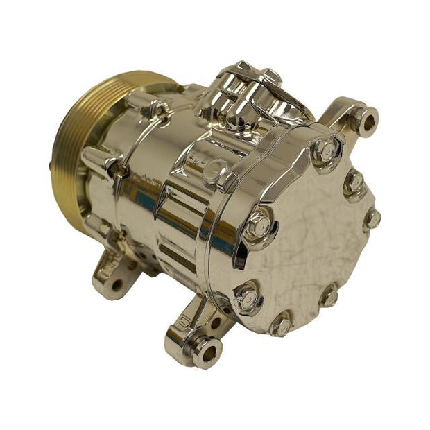 7B10 Front Runner­® Compressor with 6-Groove Serpentine Pulley and Chrome Finish