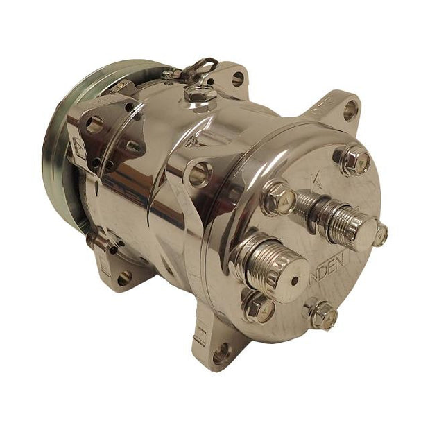 508 Rear Exit Compressor with Double V-Groove Pulley and Polished Finish