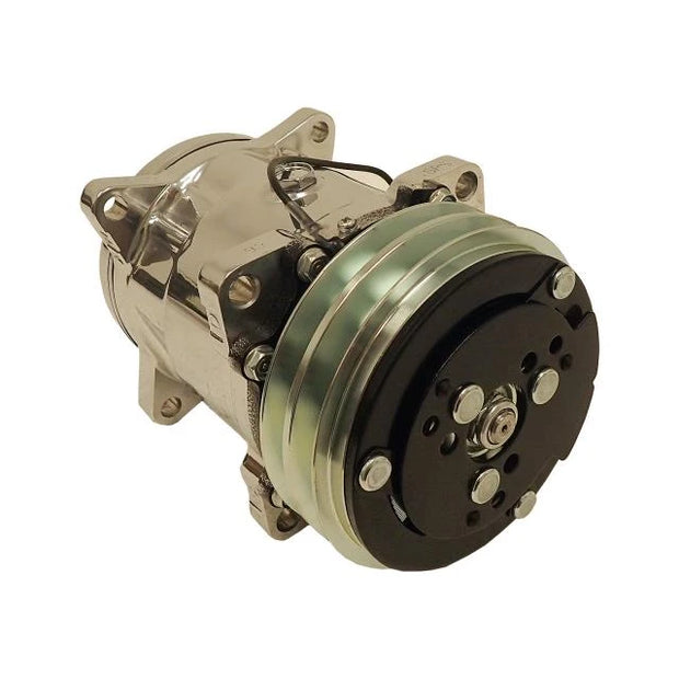 508 Rear Exit Compressor with Double V-Groove Pulley and Polished Finish