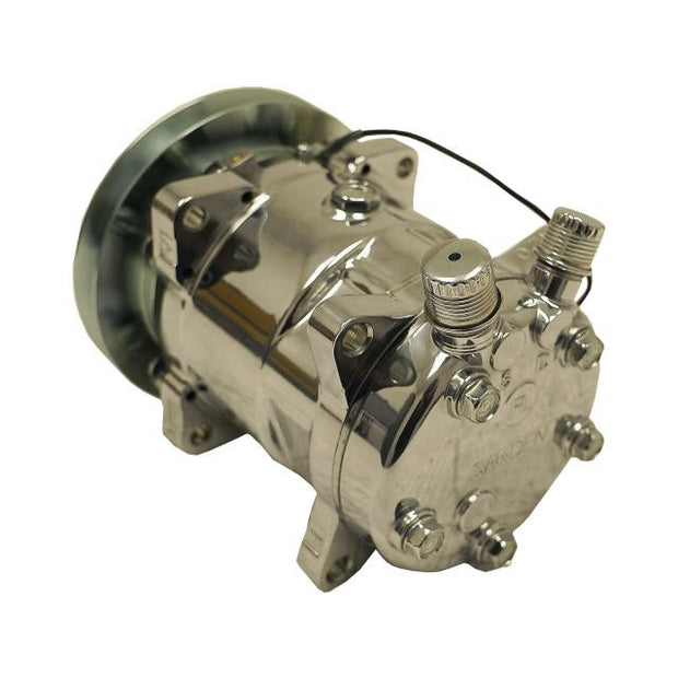 508 Compressor with Single Wide-Groove Pulley and Polished Finish