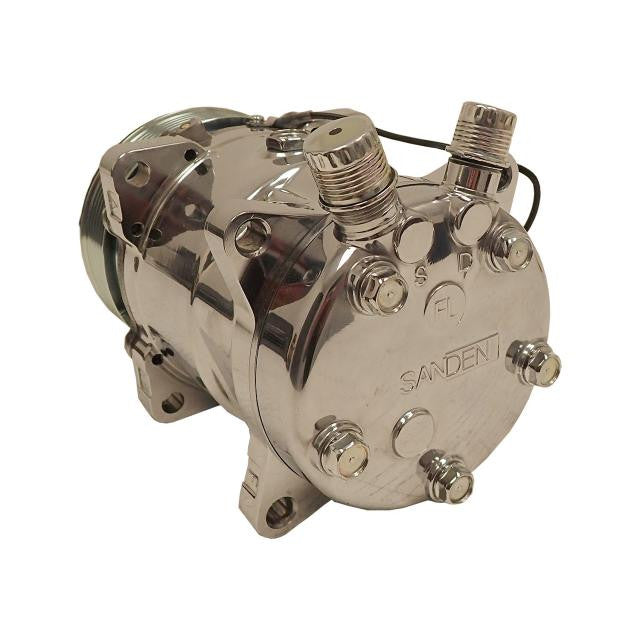 508 Compressor with 7-Groove Serpentine Pulley and Polished Finish