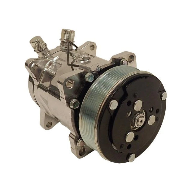 508 Compressor with 7-Groove Serpentine Pulley and Polished Finish