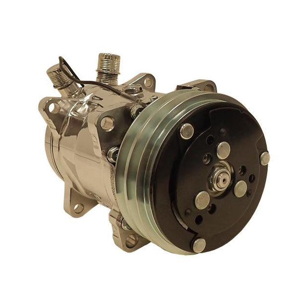 508 Compressor with Double V-Groove Pulley and Polished Finish
