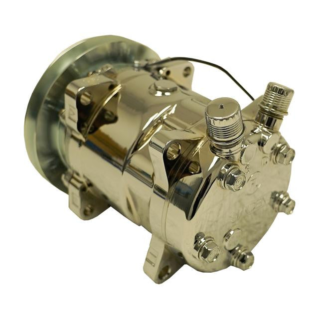508 Compressor with Single Wide-Groove Pulley and Chrome Finish