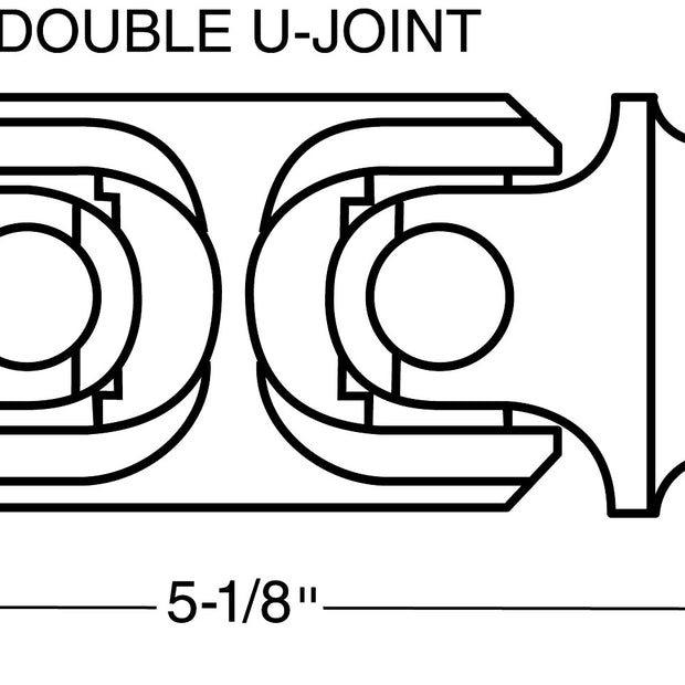 Borgeson - Steering U-Joint - P/N: 223446 - Aluminum double steering universal joint. Fits 3/4-36 X 17MM Double-D.