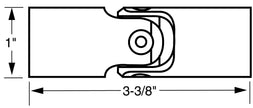 Borgeson - Steering U-Joint - P/N: 515959 - Steel pin & block style universal joint. 1 in. Outside diameter. Fits 1/2 in. Smooth bore X 1/2 in. Smooth bore.