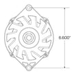 100 Amp Single Wire Alternator GM Chrome Finish