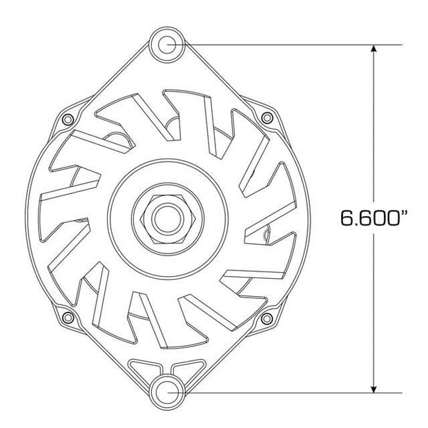 100 Amp Single Wire Alternator GM Chrome Finish