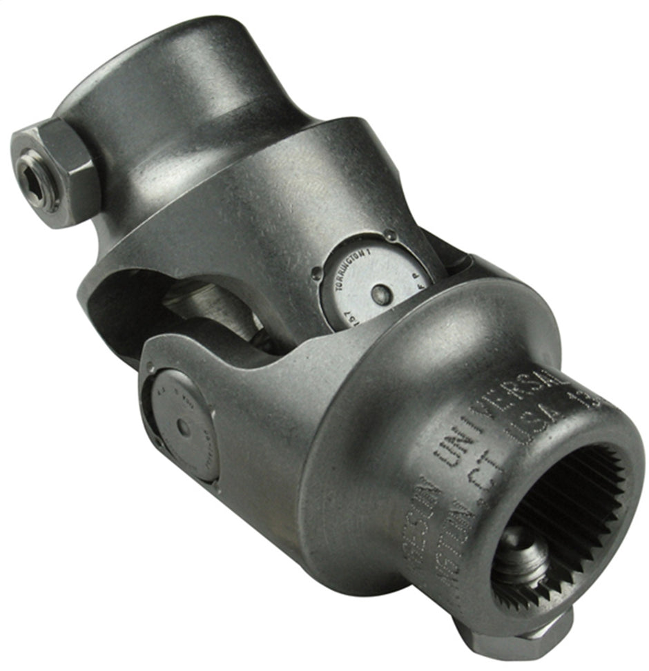 Borgeson - Steering U-Joint - P/N: 113464 - Stainless steel single steering universal joint. Fits 3/4 in.-36 Spline X 3/4 in. Smooth bore.