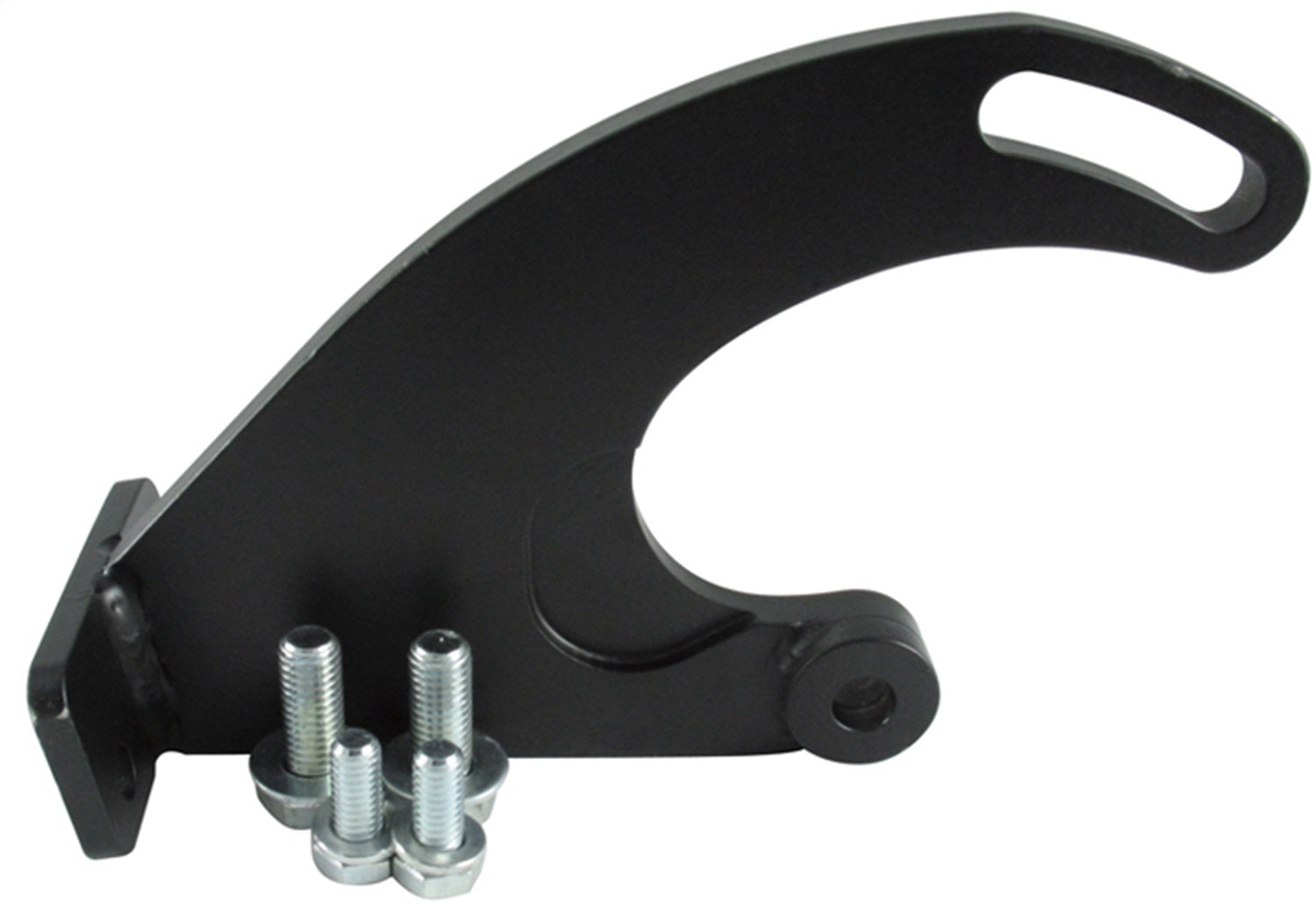 Borgeson - Pump Bracket - P/N: 802410 - Power steering pump bracket for attaching a Saginaw style P/S pump to Ford 200/250. Painted black, with hardware.