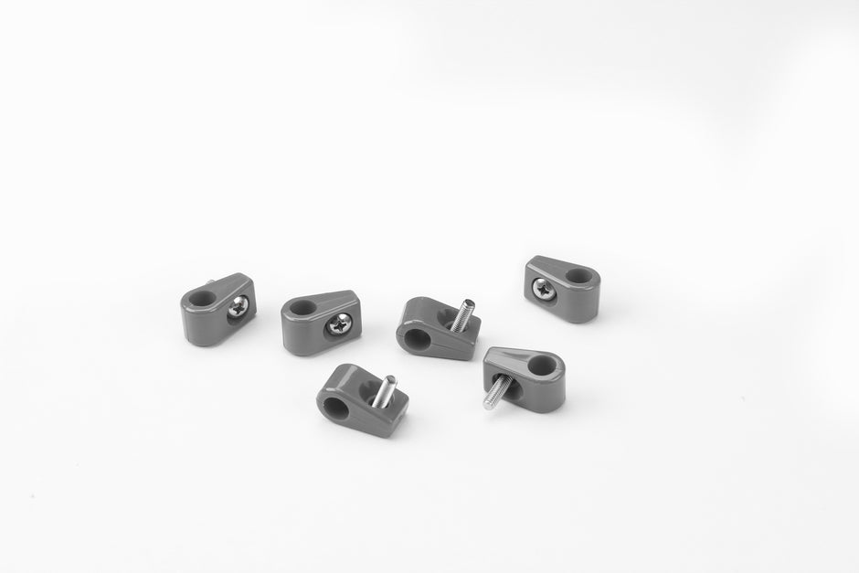 T-CLAMP SINGLE PLACE, 7/16", 6 PIECES, GRAY