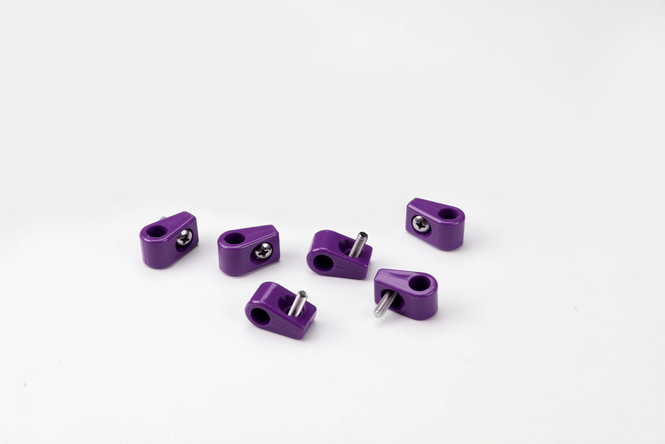 T-CLAMP SINGLE PLACE, 7/16", 6 PIECES, PURPLE