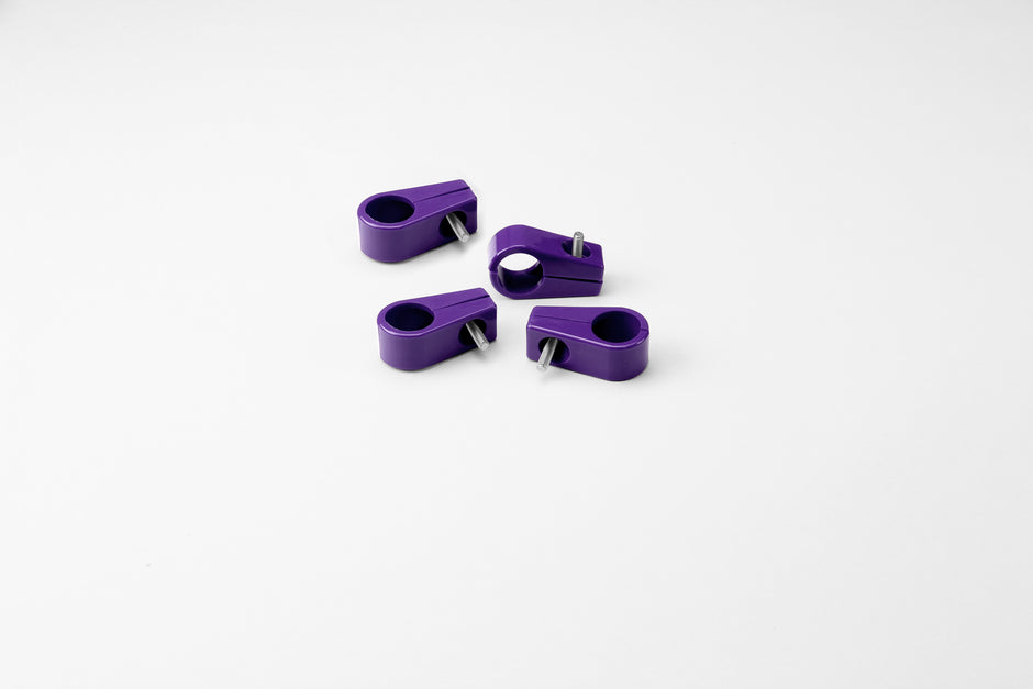 T-CLAMP SINGLE PLACE, 5/8", 4 PIECES, PURPLE