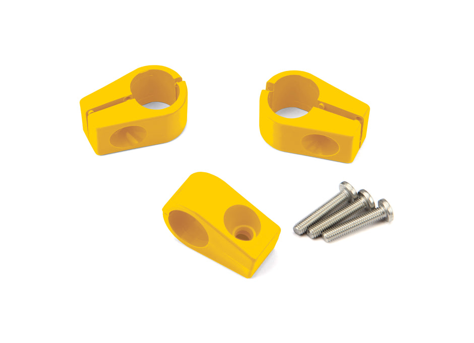 T-CLAMP SINGLE PLACE, 11/16" (#8AN), 3 PIECES, YELLOW