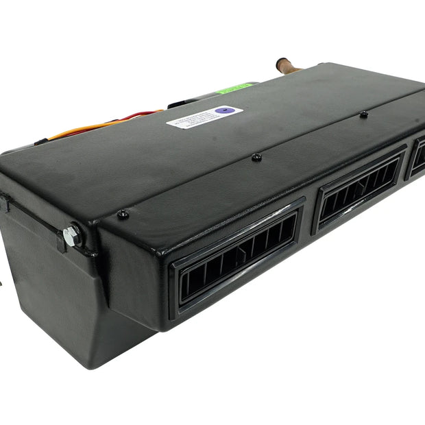 Mini Slimline Under Dash System - Heat and Cool with Black Louvers
