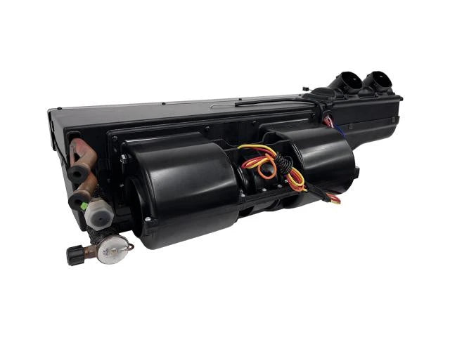Slimline Heat/Cool/Defrost Under Dash Evaporator with Black Louvers