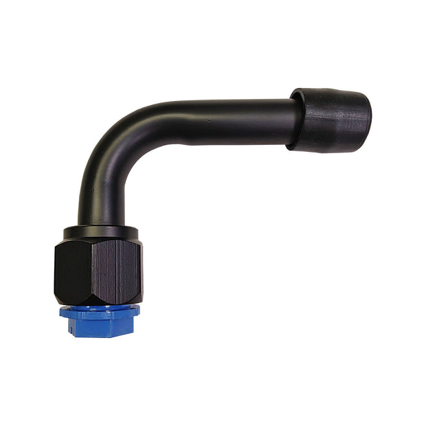 Black 90-Degree O-Ring Heater Fitting for 5/8-Inch Hose