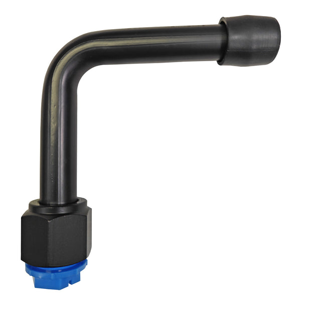 O-Ring Extended Bulkhead Black Heater Fittings For 5/8 Inch Hose - 90 Degree NO 10 Hose Fitting