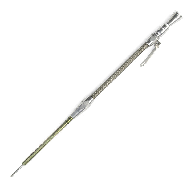 ANCHOR-TIGHT LOCKING STAINLESS ENGINE DIPSTICK 1980 & LATER CHEVY SMALL BLOCK PUSH INTO BLOCK PASSENGER'S SIDE