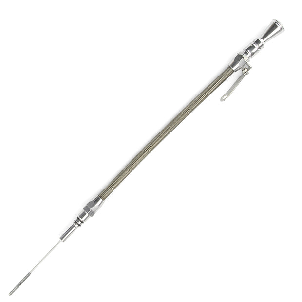 ANCHOR-TIGHT LOCKING STAINLESS ENGINE DIPSTICK CHEVY BIG BLOCK PUSH INTO PAN