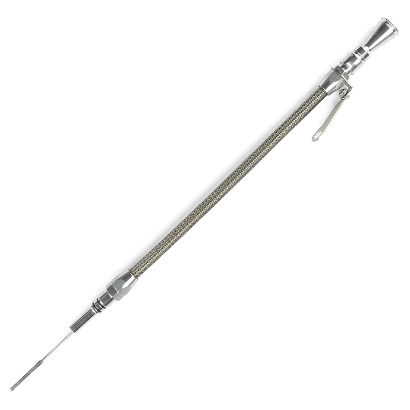 ANCHOR-TIGHT LOCKING STAINLESS ENGINE DIPSTICK 1962-67 CHEVY II V-8 283/327 PUSH INTO PASSENGER'S SIDE/FRONT SUMP