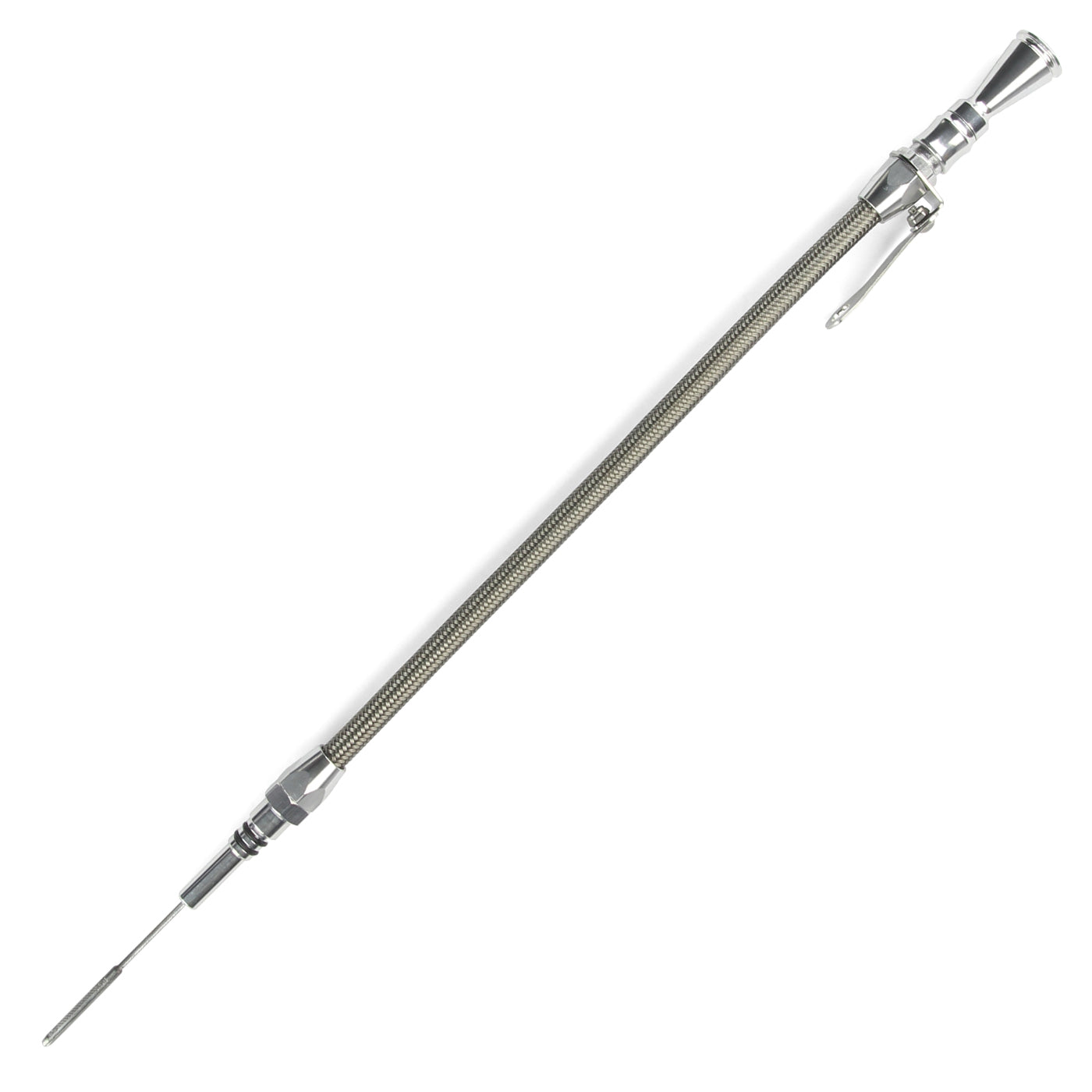 ANCHOR-TIGHT LOCKING STAINLESS ENGINE DIPSTICK FORD 302 (CRATE ONLY) PUSH INTO PAN