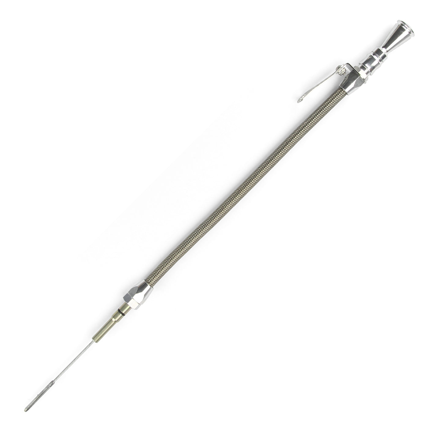 ANCHOR-TIGHT LOCKING STAINLESS ENGINE DIPSTICK 1999 & LATER GM LS SERIES TRUCK PUSH INTO BLOCK PASSENGER'S SIDE