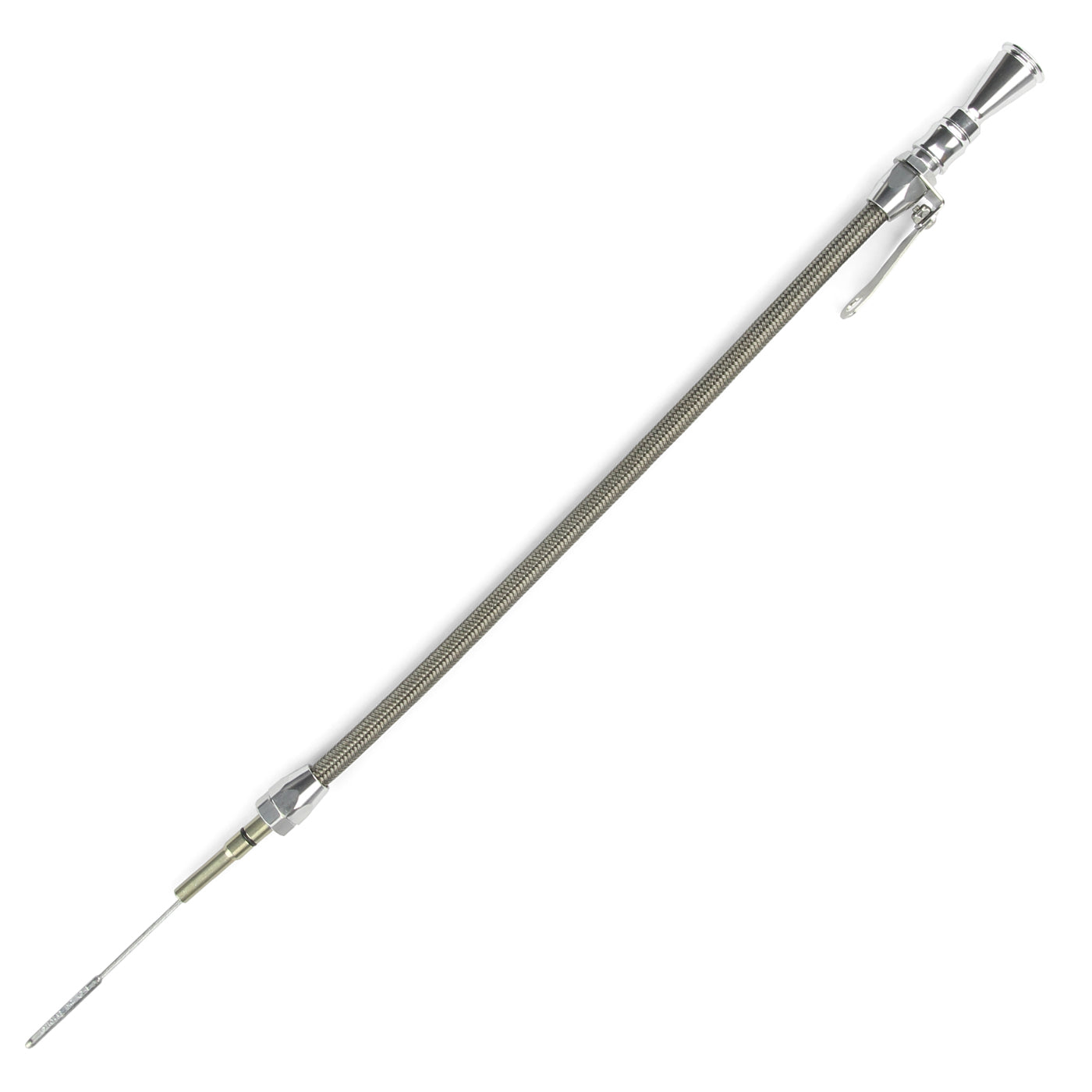 ANCHOR-TIGHT LOCKING STAINLESS ENGINE DIPSTICK 1997 & LATER GM LS SERIES CAR PUSH INTO BLOCK PASSENGER'S SIDE/DOUG THORLEY TRI-Y HEADERS