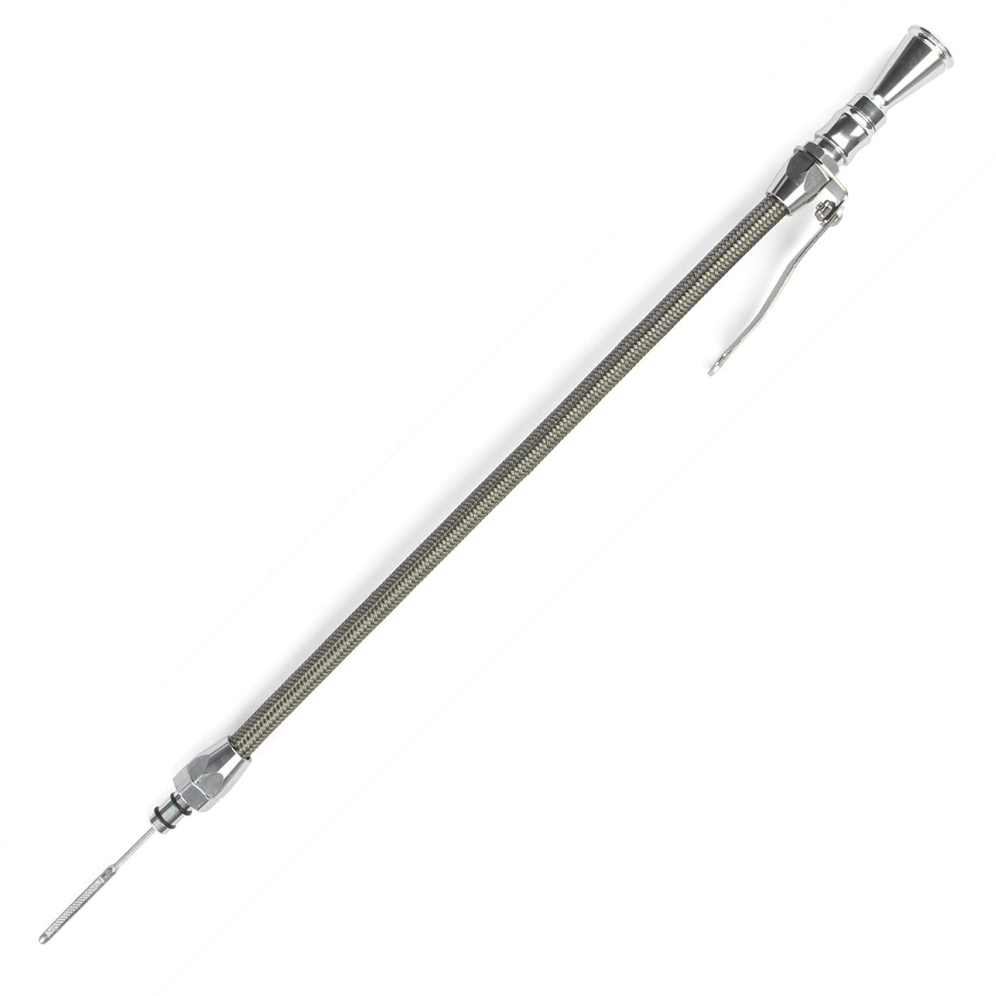 ANCHOR-TIGHT LOCKING STAINLESS ENGINE DIPSTICK 5.7L/6.1L HEMI PUSH INTO PAN PASSENGER'S SIDE/FRONT SUMP CAR PAN
