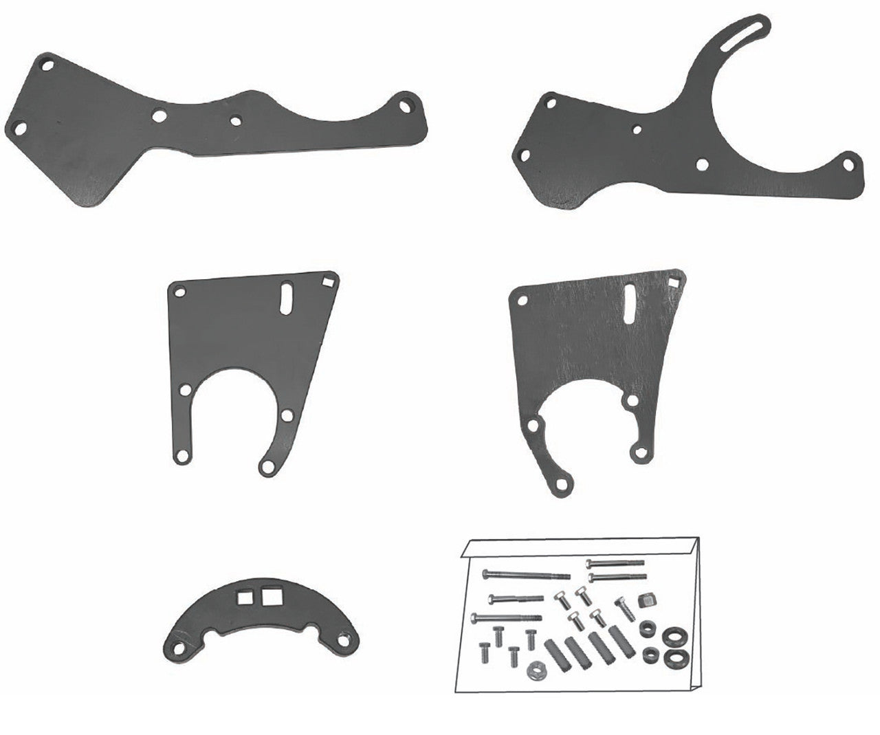 Chevrolet 305/350 Driver-Side LWP Compressor/Saginaw Power Steering Bracket Kit