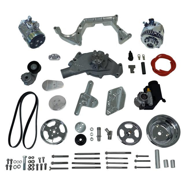 Front Runner® Drive System, Big Block Chevrolet, Bright/Chrome, with Power Steering