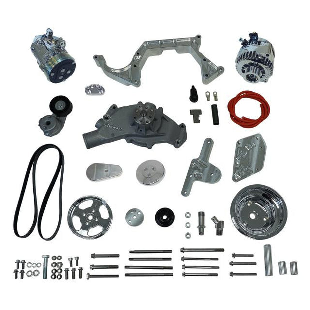 Front Runner® Drive System, Big Block Chevrolet, Bright/Chrome, without Power Steering