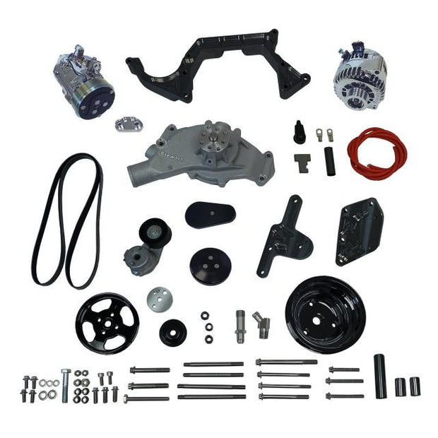 Front Runner® Drive System, Big Block Chevrolet, Black/Chrome, without Power Steering