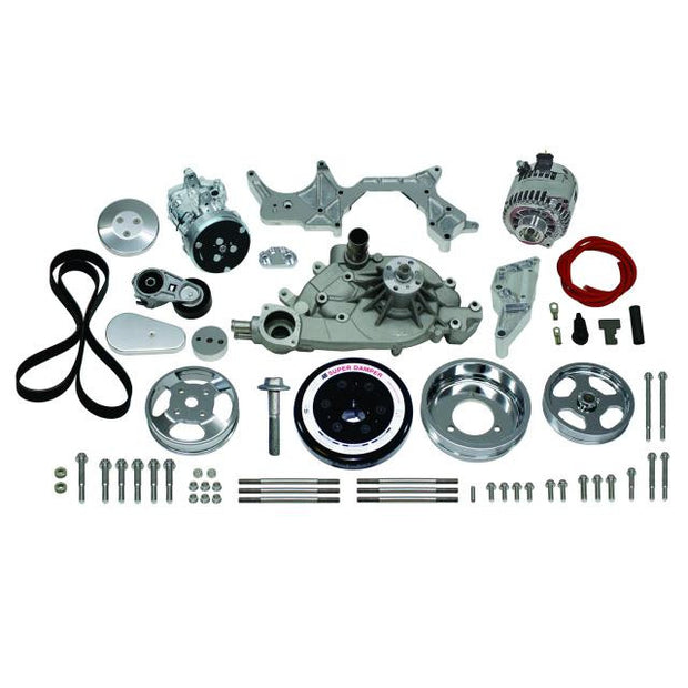 Front Runner® Drive System, GM LS, Bright/Chrome, Power Steering without Pump