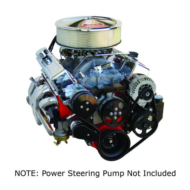 Front Runner® Drive System, Small Block Chevrolet, Black, Power Steering without Pump