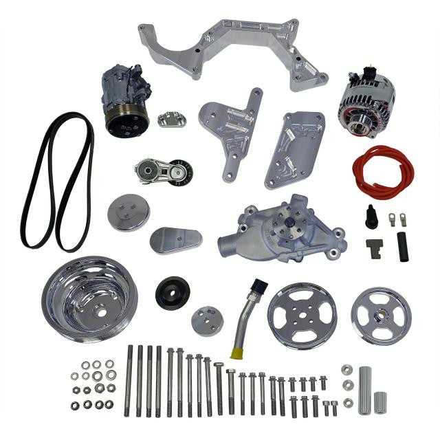 Front Runner® Drive System, Small Block Chevrolet, Bright, Power Steering without Pump