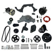 Front Runner® Drive System, Big Block Chevrolet, Black, with Power Steering, with Black Compressor and Alternator