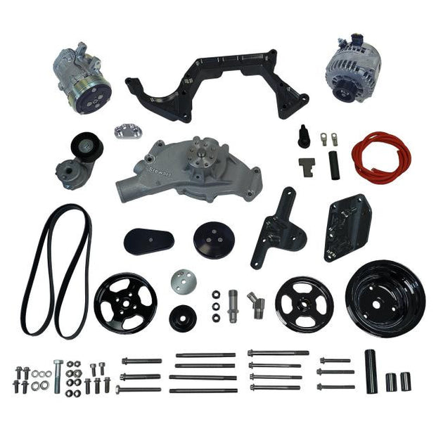 Front Runner® Drive System, Big Block Chevrolet, Black, Power Steering without Pump
