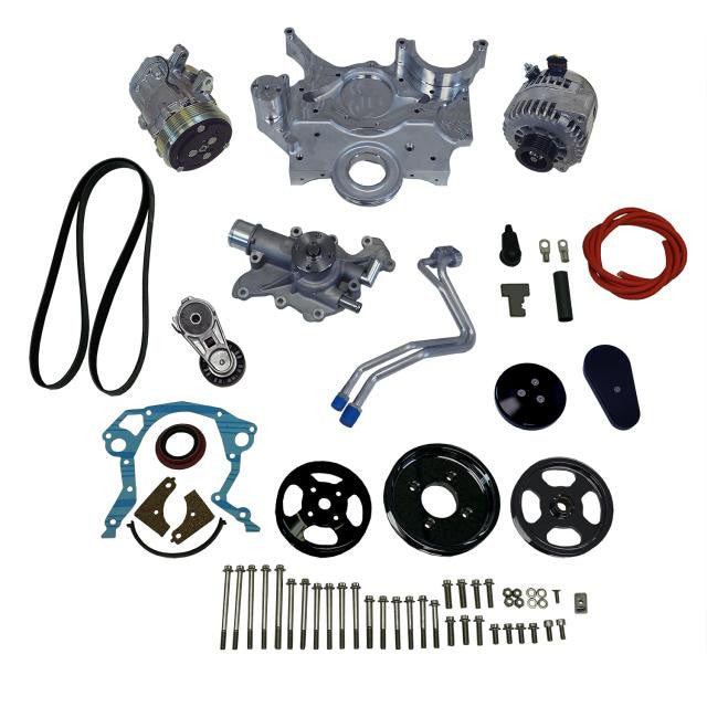 Front Runner® Drive System, Small Block Ford, Black, Power Steering without Pump