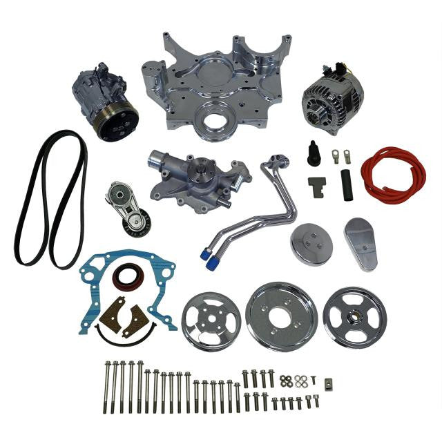 Front Runner® Drive System, Small Block Ford, Bright, Power Steering without Pump