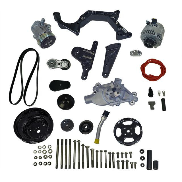 Front Runner® Drive System, Small Block Chevrolet, Black, without Power Steering