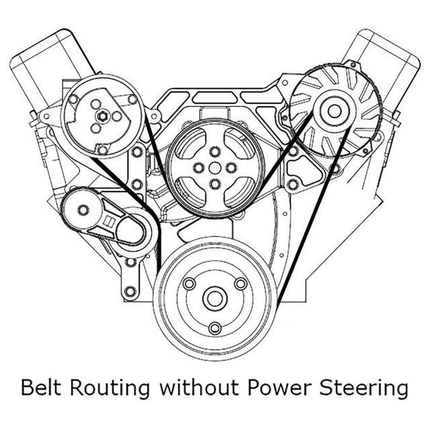 Front Runner® Drive System, Small Block Chevrolet, Bright, without Power Steering
