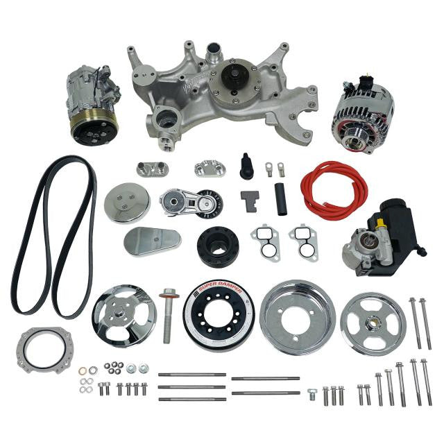 Front Runner® Drive System, GM LS, Wet-Sump, Polished/Chrome, with Power Steering