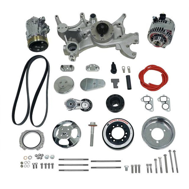 Front Runner® Drive System, GM LS, Wet-Sump, Polished/Chrome, without Power Steering