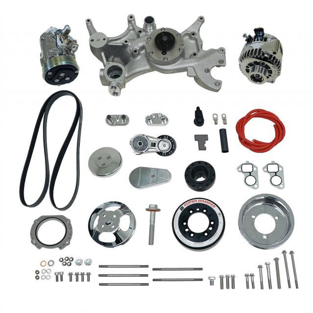 Front Runner® Drive System, GM LS, Wet-Sump, Chrome/Polished, without Power Steering