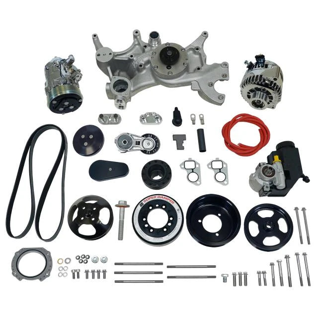 Front Runner® Drive System, GM LS, Wet-Sump, Black/Chrome, with Power Steering
